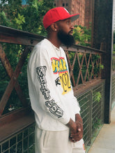 Load image into Gallery viewer, SUMMER 2025 WHITE LONG SLEEVE GRAFFITI T-SHIRT
