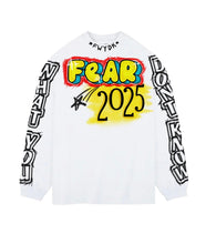 Load image into Gallery viewer, SUMMER 2025 WHITE LONG SLEEVE GRAFFITI T-SHIRT
