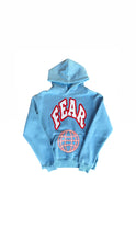 Load image into Gallery viewer, Powder Blue Globe Sweat Hoodie
