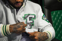 Load image into Gallery viewer, Stone White Varsity Jacket
