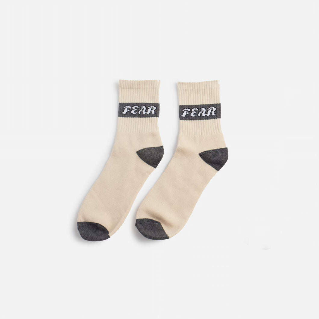 Fear Cream & Grey SOCKS